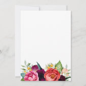 Invitation Boho rustique Mariage floral (Dos)