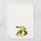 Invitation Boho Rustique Minimal Jaune Lemon Jardin Mariage (Dos)