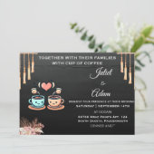 Invitation boho rustique moderne élégant Mariage café (Debout devant)