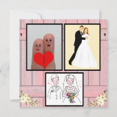 Invitation  Boho Rustique Parties scintillant dorée Mariage e (Dos)