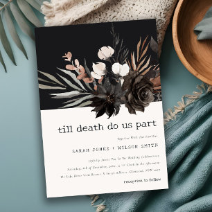 Invitation Boho Rustique rouille gothique Mariage botanique n