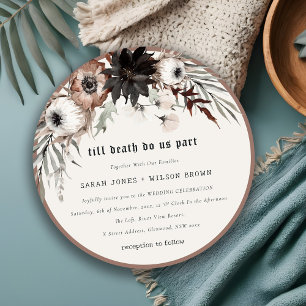 Invitation Boho Rustique rouille gothique Mariage botanique n