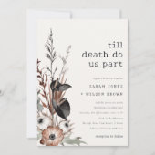 Invitation Boho Rustique rouille gothique Mariage botanique n (Devant)