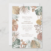 Invitation Boho Rustique verdure élégante Fête des mariées d' (Devant)