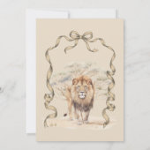 Invitation Boho Safari Animals Beige Neutral Baby Shower (Dos)