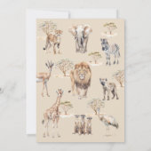 Invitation Boho Safari Animals Gender Neutral Baby Shower (Dos)