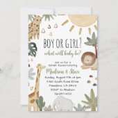 Invitation Boho Safari Genre Reveal Party (Devant)