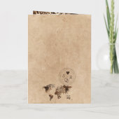 Invitation Boho Safari Leopard Wedding Passport World Map (Dos)