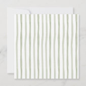 Invitation Boho Sage Floral Stripes Bow Bridal Brunch (Dos)