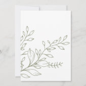Invitation Boho Sage Flowers Boho Mariage (Dos)
