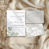 Invitation Boho Sage Green Eucalyptus Watercolor Mariage