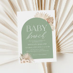 Invitation Boho Sage Green Genre Neutre Bébé Brunch<br><div class="desc">Boho Sage Green Genre Neutre Baby Brunch Invitations</div>