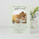 Invitation Boho Sage Green Journée officielle d'adoption célé (Debout devant)