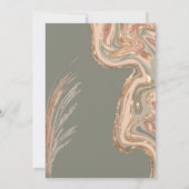 Invitation Boho Sage Green Marbre Pierre Terme Pampas Grass I (Dos)
