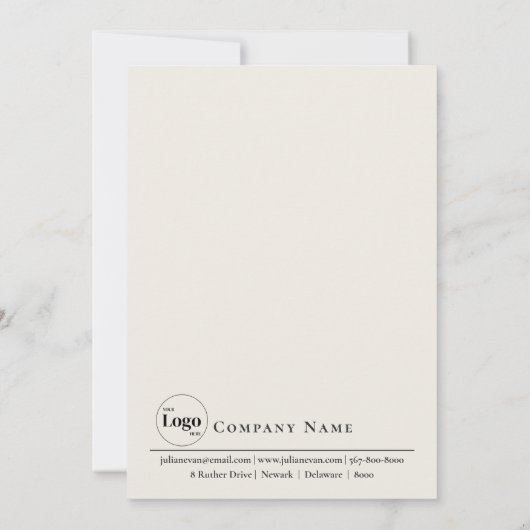 Invitation Boho Sage Green Typographie Affaires Open House (Dos)