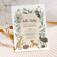 Boho Sage Greenery Baby shower d'animaux australie