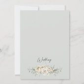 Invitation Boho Sage Vert Arche Florale Mariage (Dos)