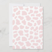 Invitation Boho Saint Vache rose Pampas Grass Girl Baby showe (Dos)