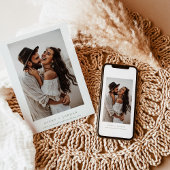 Invitation Boho Save the Date, photo minimaliste Enregistrer