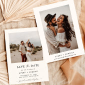 Invitation Boho Save the Date, photo minimaliste Enregistrer 