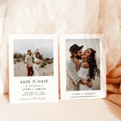 Invitation Boho Save the Date, photo minimaliste Enregistrer 