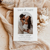 Invitation Boho Save the Date, photo minimaliste Enregistrer 