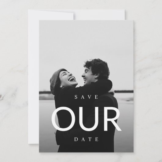 Invitation Boho Save the Date, Photo Modern Save the Date (Devant)