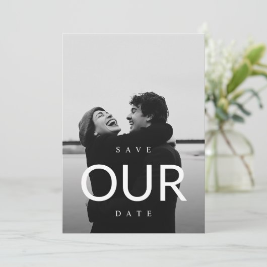 Invitation Boho Save the Date, Photo Modern Save the Date (Debout devant)