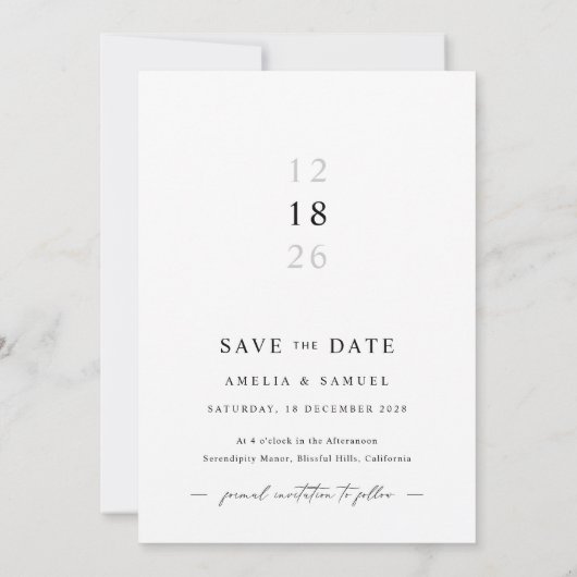 Invitation Boho Save the Date, Photo Modern Save the Date (Dos)