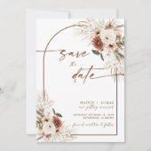 Invitation Boho Save The Date, Rustic Fall Fiançailles (Devant)