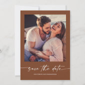 Invitation Boho Save The Date, Rustic Fall Fiançailles (Dos)