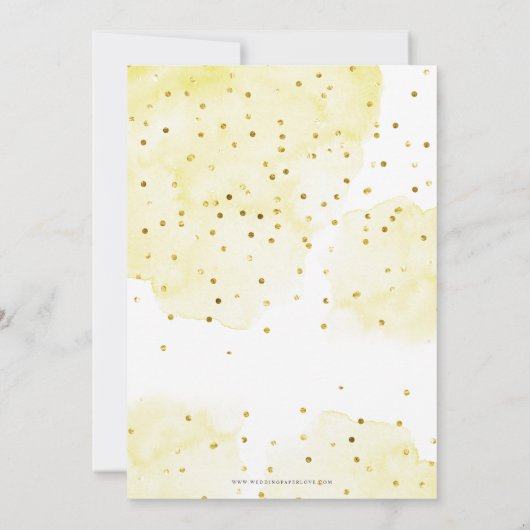 Invitation Boho Script Citron Fête des mariées d'été (Dos)