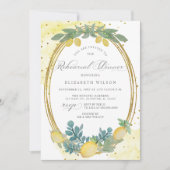 Invitation Boho Script Citrus Dîner de répétition d'été (Devant)
