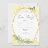 Invitation Boho Script Lemon Summer Photo Graduation (Devant)