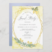 Invitation Boho Script Lemon Summer Photo Graduation (Devant / Derrière)