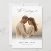 Invitation Boho Script manuscrit Romantique Mariage photo (Devant)