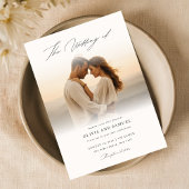 Invitation Boho Script manuscrit Romantique Mariage photo