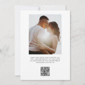Invitation Boho Script moderne Nous faisons Qr Code Mariage (Dos)