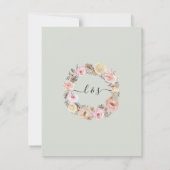 Invitation Boho séché Floral Blush Rose Gold Détails Mariage (Dos)