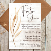 Invitation Boho séché Florals Foster Care Bébé / Douche pour