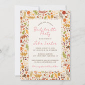 Invitation Boho Séché Rustique Automne Chutes Enterrement de (Devant)