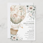 Invitation Boho Silly Goose Girl Baby Shower (Devant)