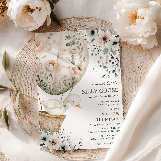 Invitation Boho Silly Goose Girl Baby Shower