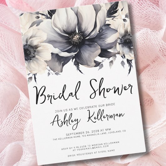 Invitation Boho Simple Moderne Fête de Mariage Florale