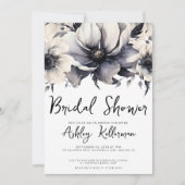 Invitation Boho Simple Moderne Fête des mariées Florale (Devant)