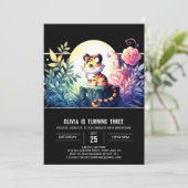 Invitation Boho Simple Tiger Anniversaire (Debout devant)