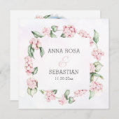 Invitation *~* Boho Snow Berry AR12 QR RSVP Mariage (Devant / Derrière)
