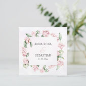 Invitation *~* Boho Snow Berry AR12 QR RSVP Mariage (Debout devant)
