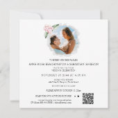 Invitation *~* Boho Snow Berry AR12 QR RSVP Mariage (Dos)