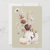 Invitation Boho Soft Color Citrouille Donner Merci (Dos)